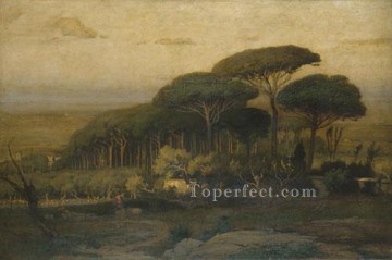 George Inness Painting - Pine Grove Of The Barberini Villa Tonalist George Inness